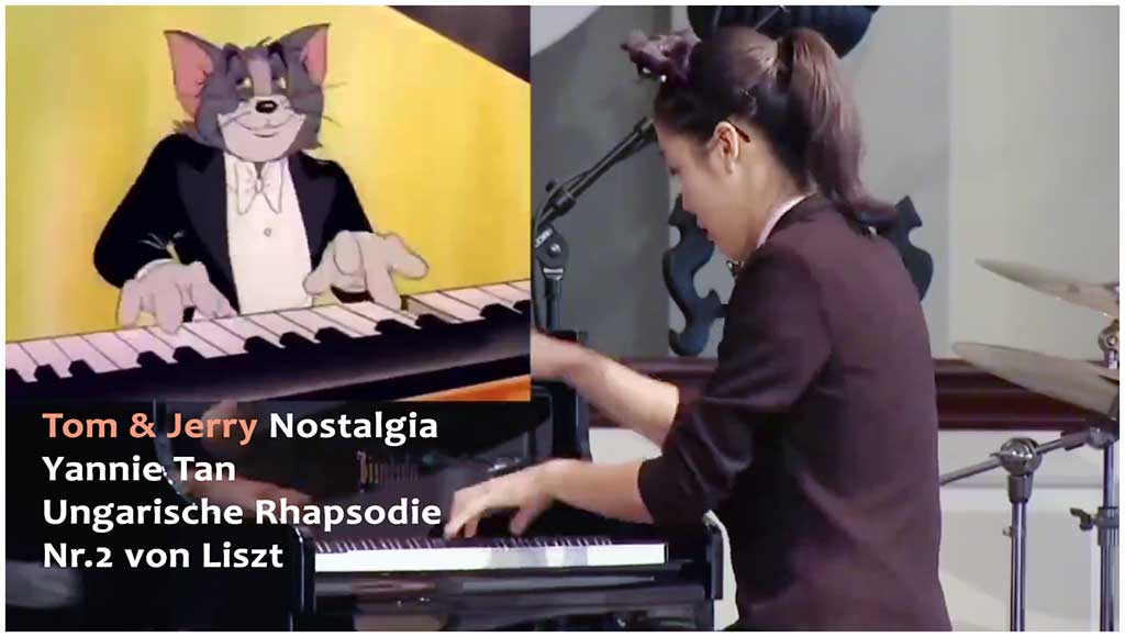 Tom & Jerry Nostalgia | Yannie Tan spielt das „The Cat Concerto“ Ungarische Rhapsodie Nr.2 von Franz Liszt