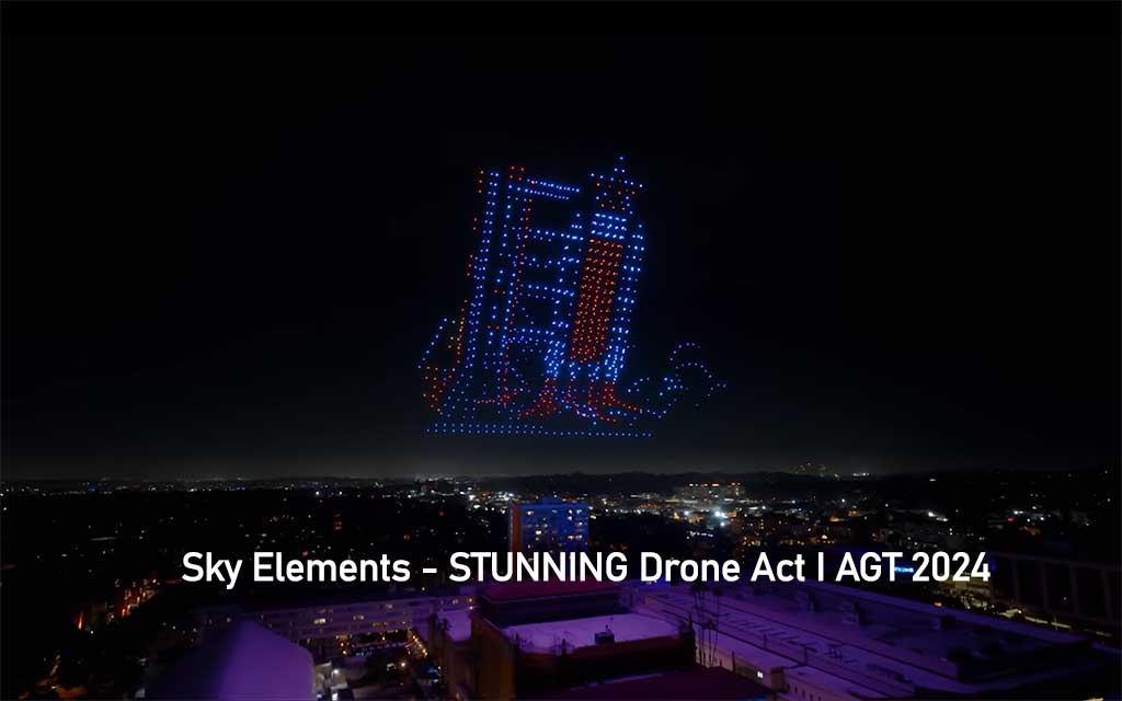 Sky Elements erhält einen GOLDENEN BUZZER von Simon Cowell für einen STUNNING Drone Act | Auditions | AGT 2024